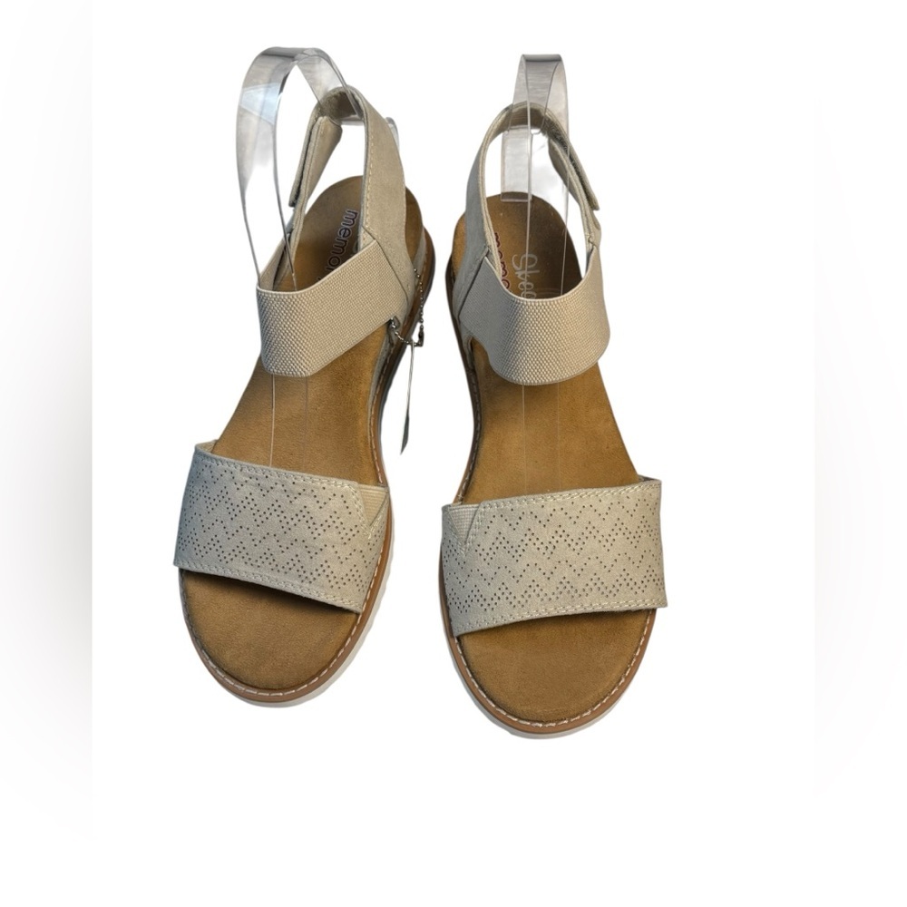 NWT Skechers Cali Beverly Summer Cove Wedge Sandals Tan 6.5 - Picture 4 of 14